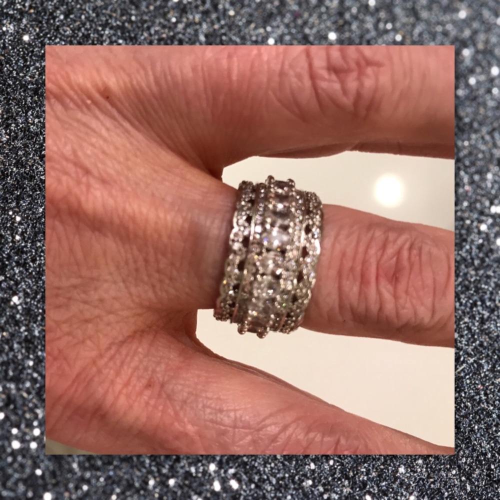 JUST IN🆕 Multi Layer 925 Silver Sapphire Eternity - Picture 6 of 8